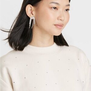 Women's Jeweled Pullover Sweatshirt - A
New Day Cream